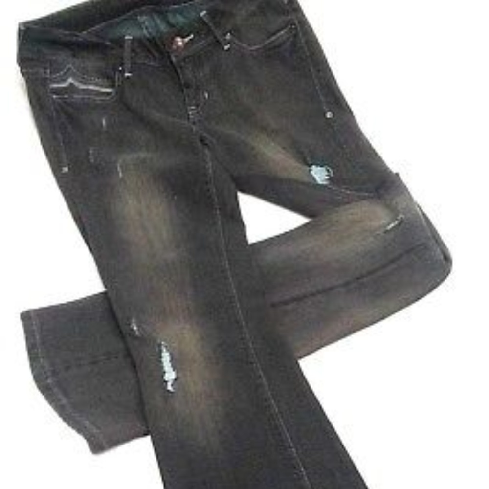 American Rag Distressed Backstage Slimboot Jeans